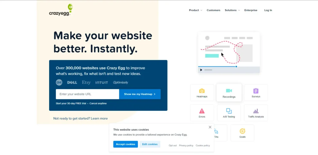 Crazy Egg - Website Heatmap and User Behavior Analytics